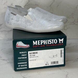 Mephisto Korie Silver Monaco 2768 Slip On Loafer Flats Shoes Size 6.5
